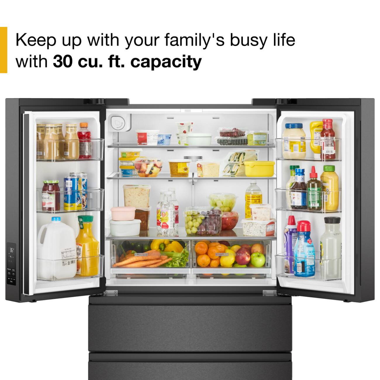 Keep up with your family's busy life with 30 cu. ft. capacity