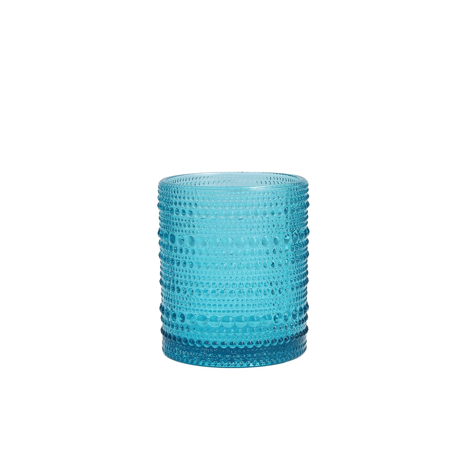 Front. Fortessa - D&V By  Jupiter Double Old Fashion Glass, 10 ounce, Set of 6, Lagoon - Lagoon.