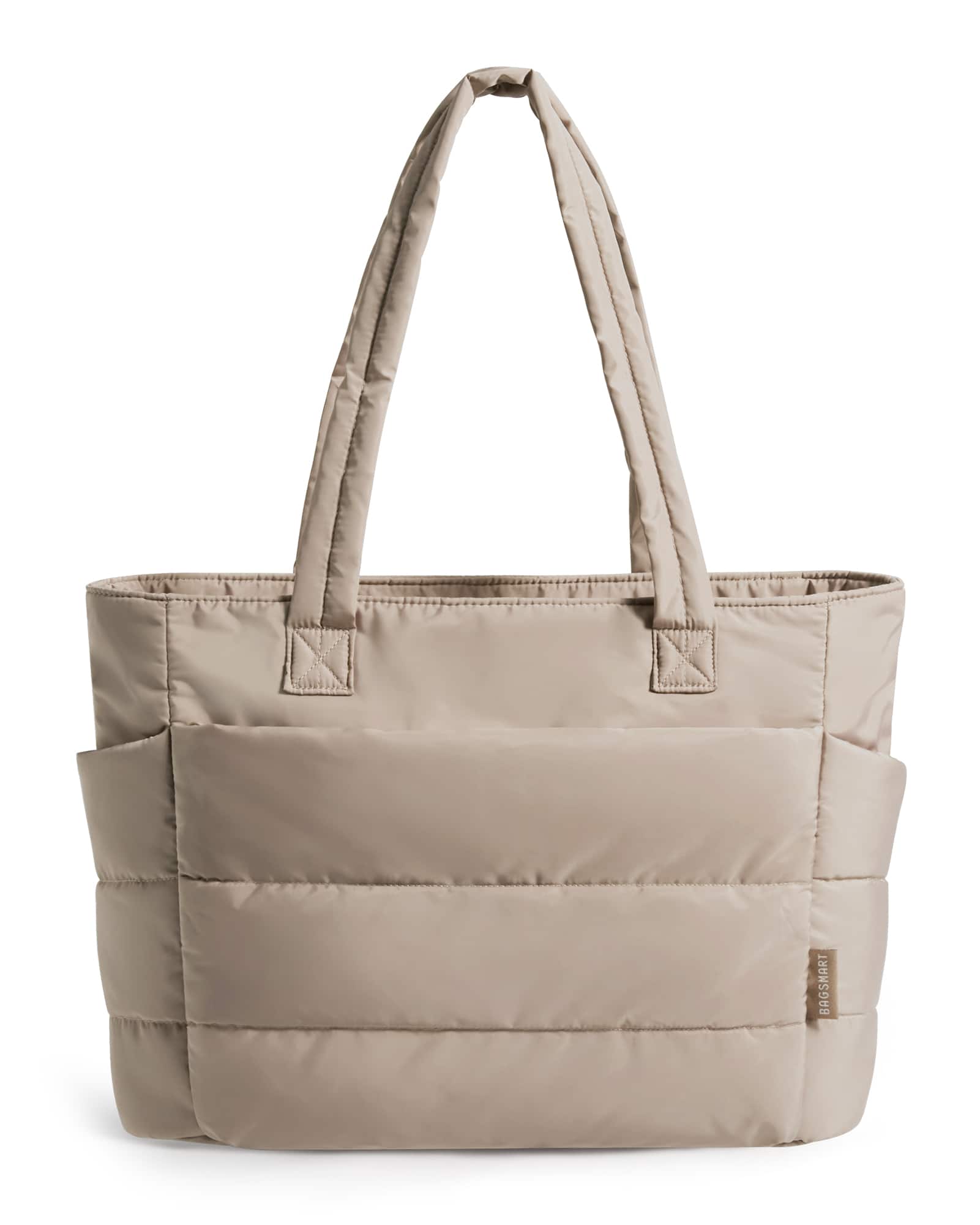 "Bagsmart - Bubble 20L Puffy 15.6"" Laptop Work Tote Bag, Lightweight Water-Resistant Puffer Travel Shoulder Bag for Women - Camel" price history on PriceWatchPro