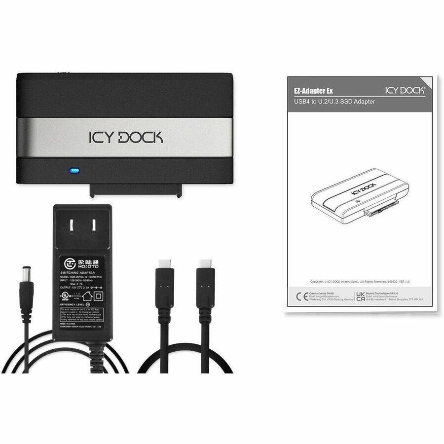 EZ-Adapter Ex ICY DOCK USB4 to U.2/U.3 SSD Adapter ICY DOCK 10Y KYD001S

10Y KYD001S

1S

l HOJO ERITERNO ADAPTER MXE 5S.BSL1 UUTS ia OUTRUM

- .. Cnpurigh - DY noce Intentational - igas Nsenea -0000 D 4 - sunus - UK - ephoorrgme - CE ! - os CA o
