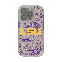 Keyscaper - NCAA - LSU Tigers iPhone Paisley Design Clear Case - 14 - Multicolor