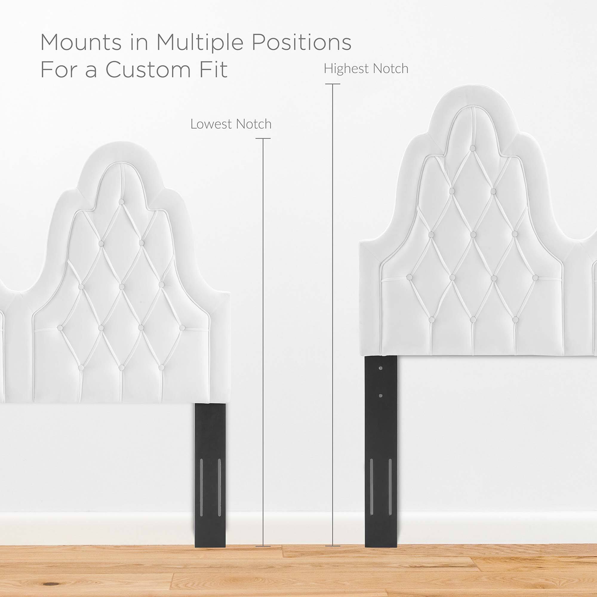 Mounts in Multiple Positions  
For a Custom Fit  

Lowest Notch  
Highest Notch