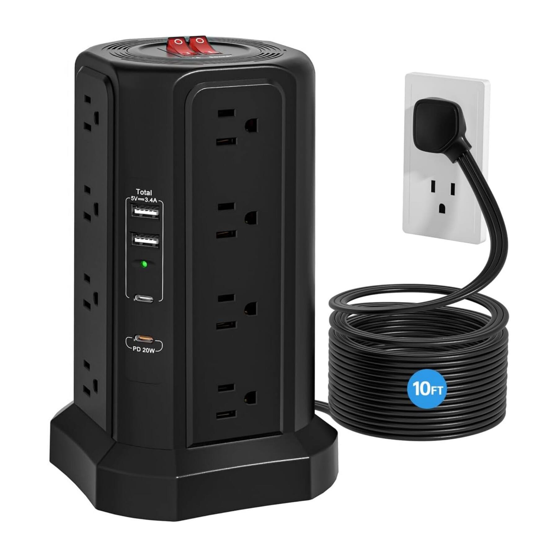 Total 5V=3.4A  
PD 20W  
10FT