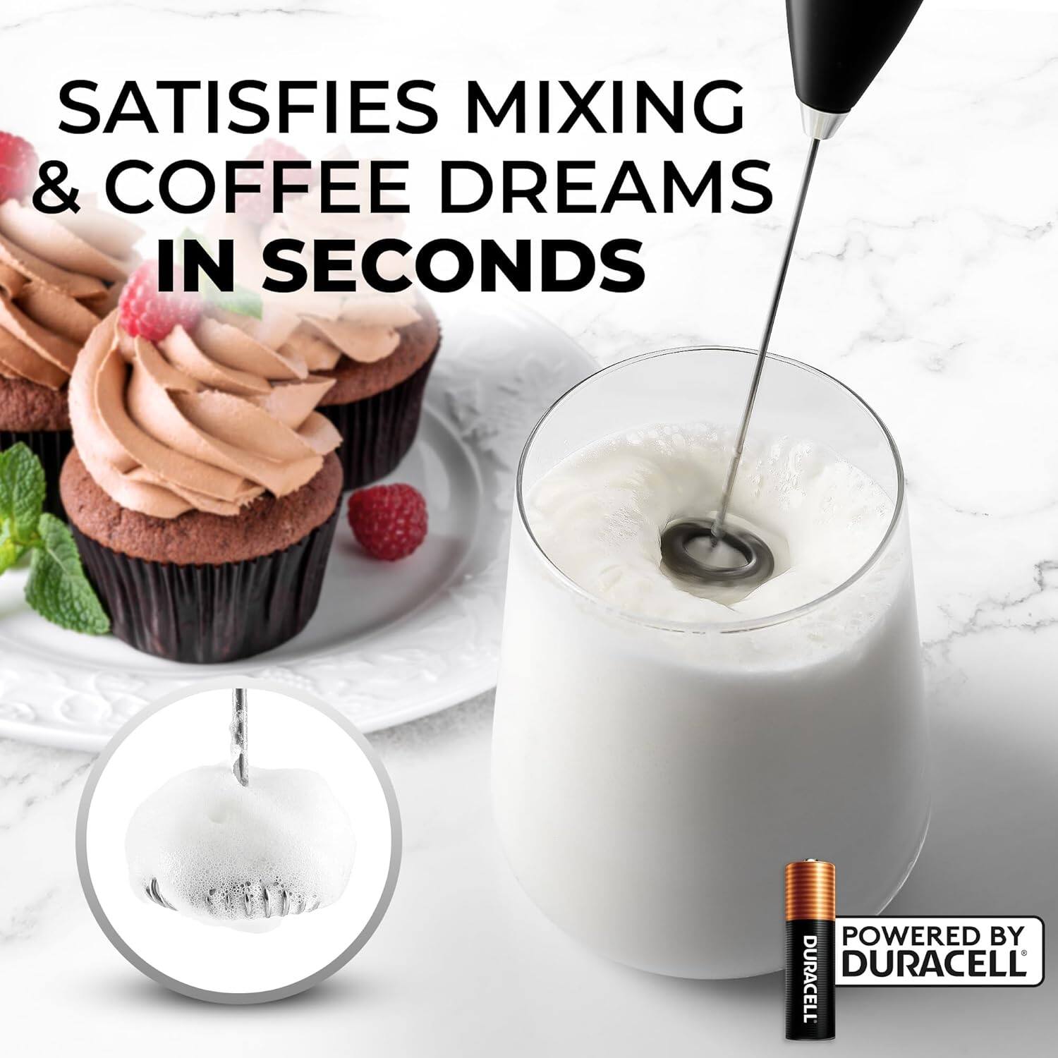 SATISFIES MIXING & COFFEE DREAMS IN SECONDS

POWERED BY DURACELL