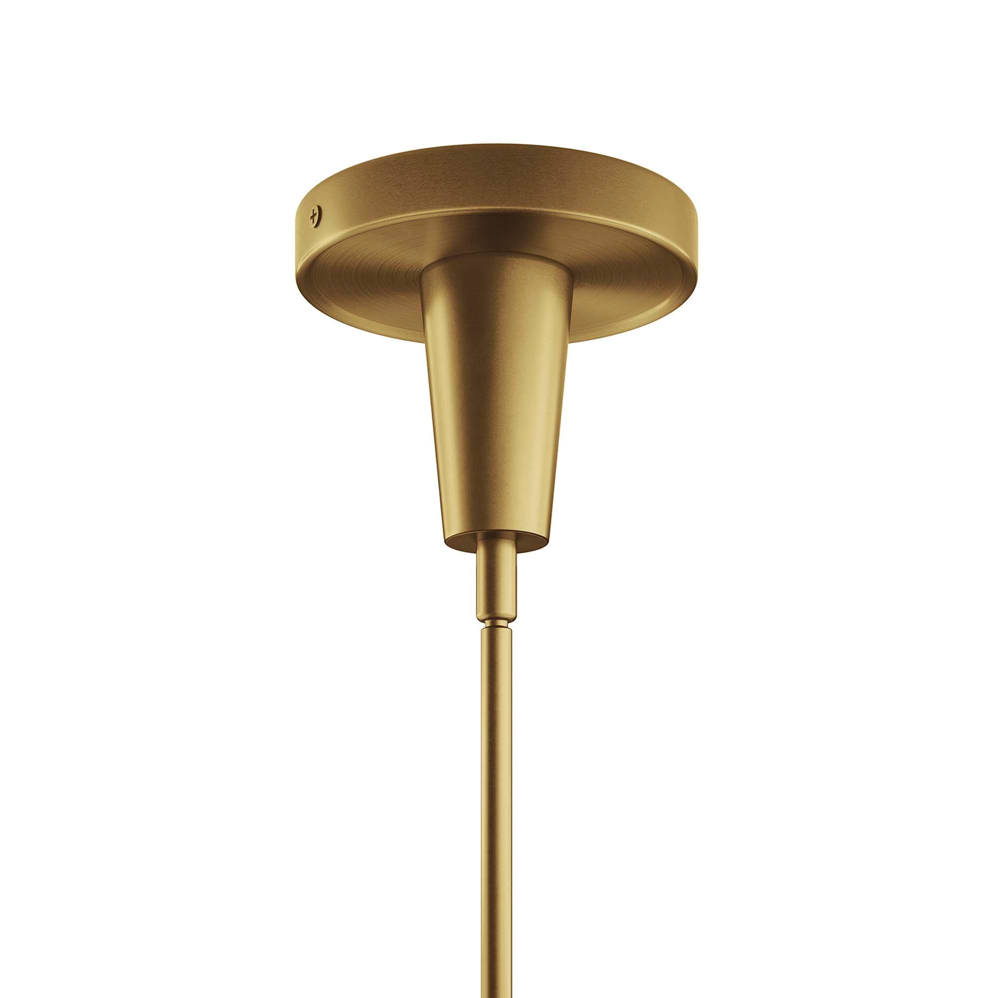 Alt View 4. Modway - Beacon 3-Light Pendant Light by Modway - Opal Satin Brass.
