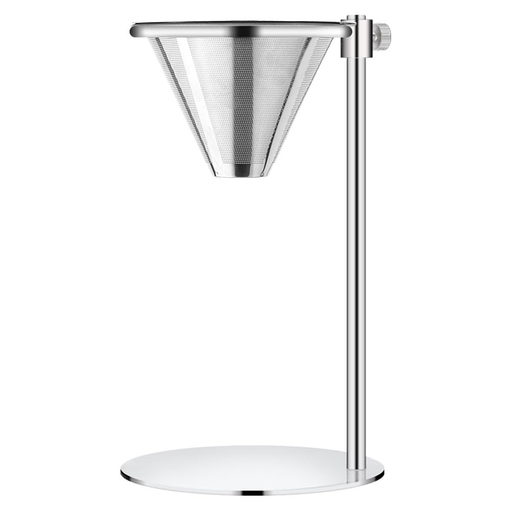 Front. Fabibe - Stainless Steel Pour Over Coffee Maker Adjustable Stand Double-layer Filter. Quality Material: Made from quality 304 ... - Default.