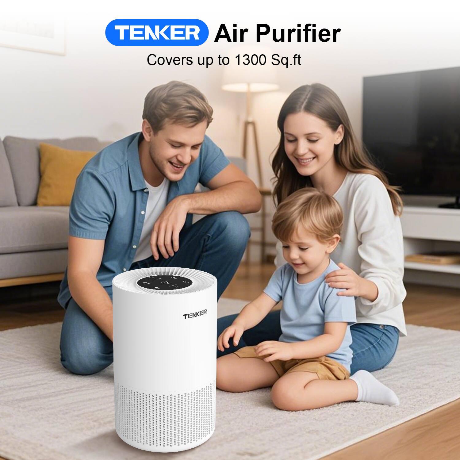TENKER Air Purifier  
Covers up to 1300 Sq.ft
