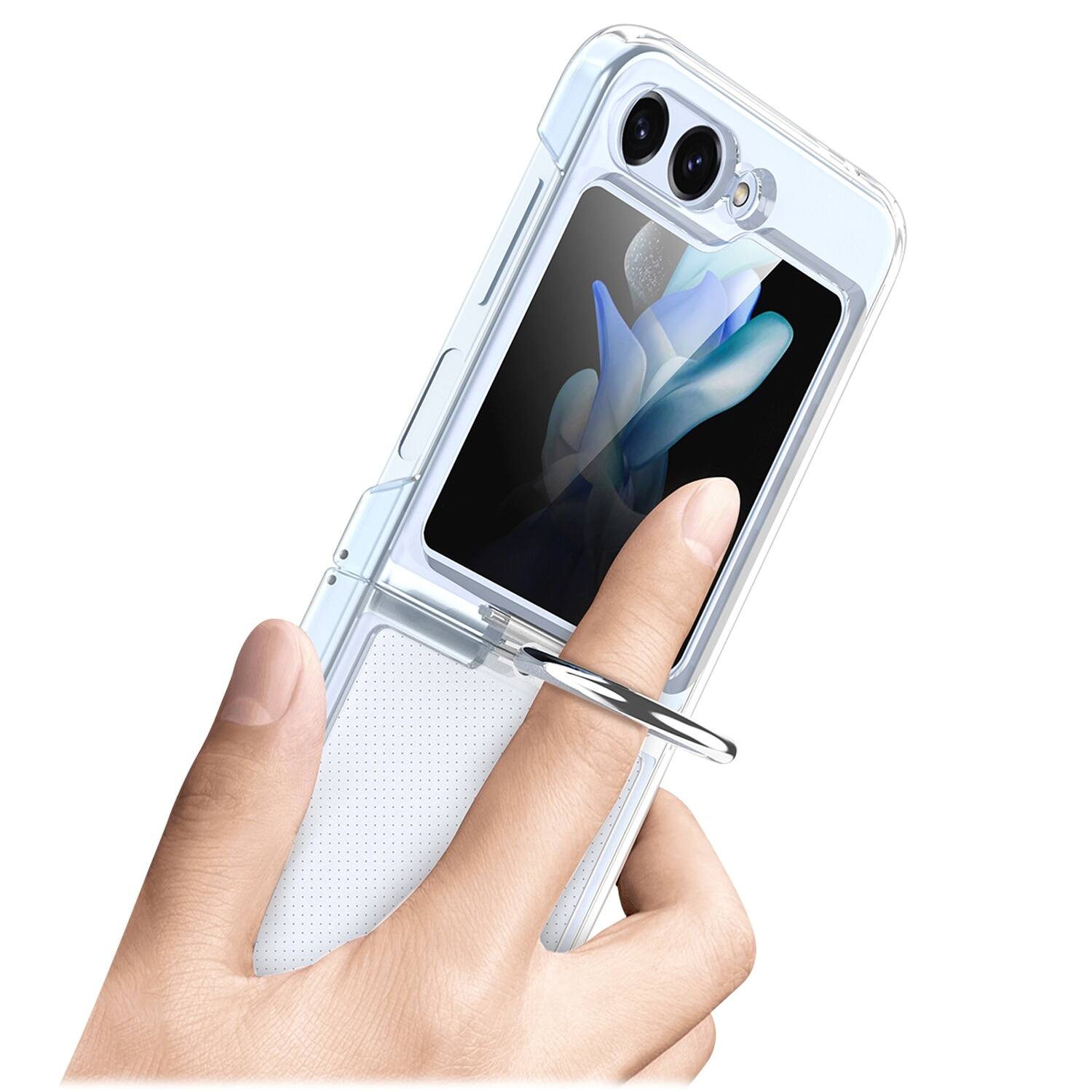 Alt View 17. SaharaCase - Venture Series Ring Case for Samsung Galaxy Z Flip6 - Clear.