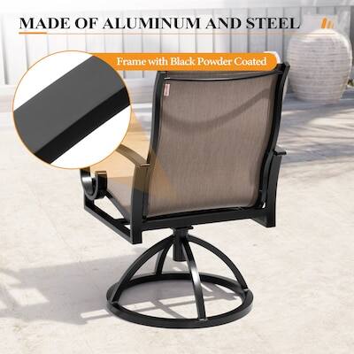 MADE OF ALUMINUM AND STEEL  
Frame with Black Powder Coated