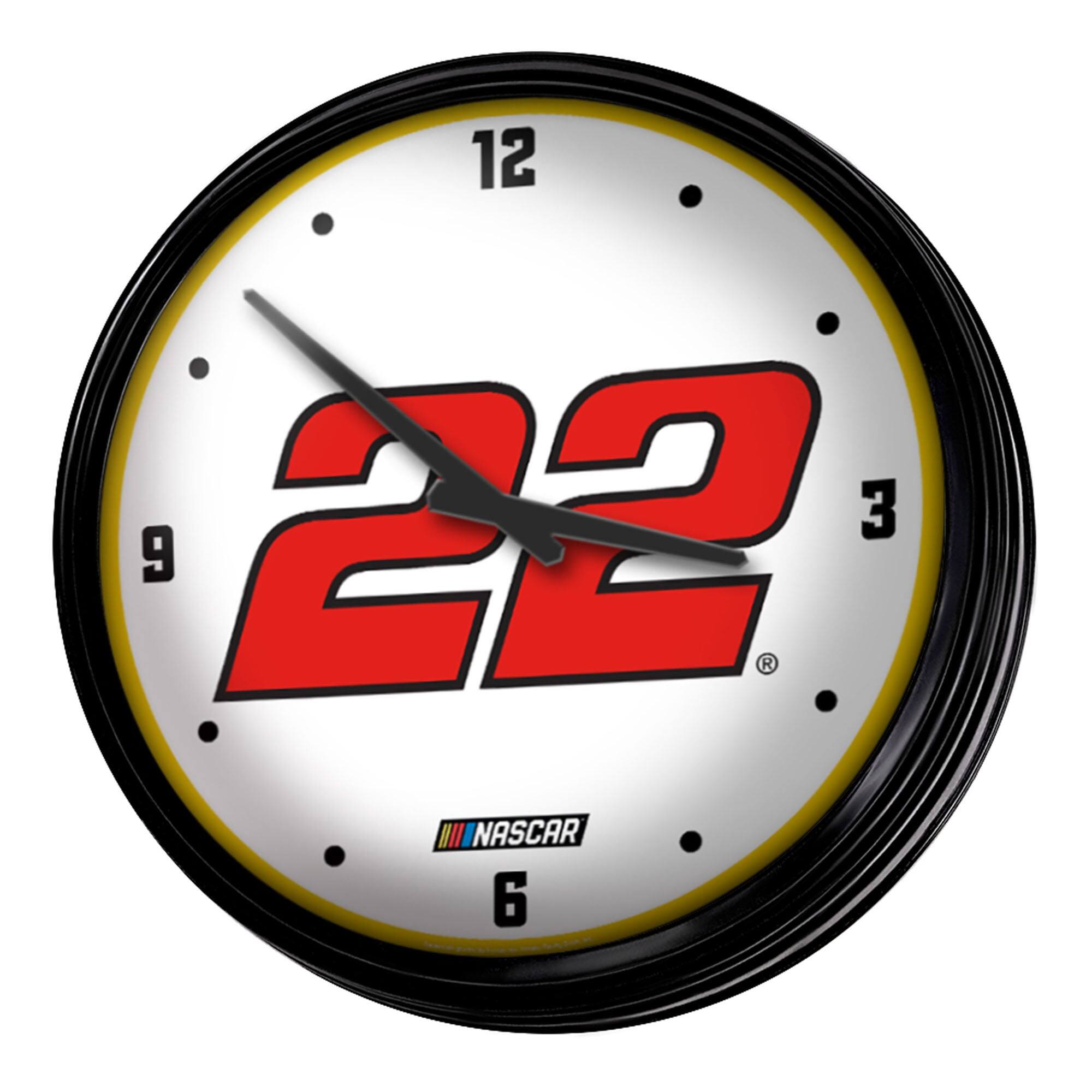The Fan-Brand - Joey Logano 18.5" Retro Lighted Wall Clock - Multicolor