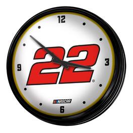 The Fan-Brand - Joey Logano 18.5" Retro Lighted Wall Clock - Multicolor