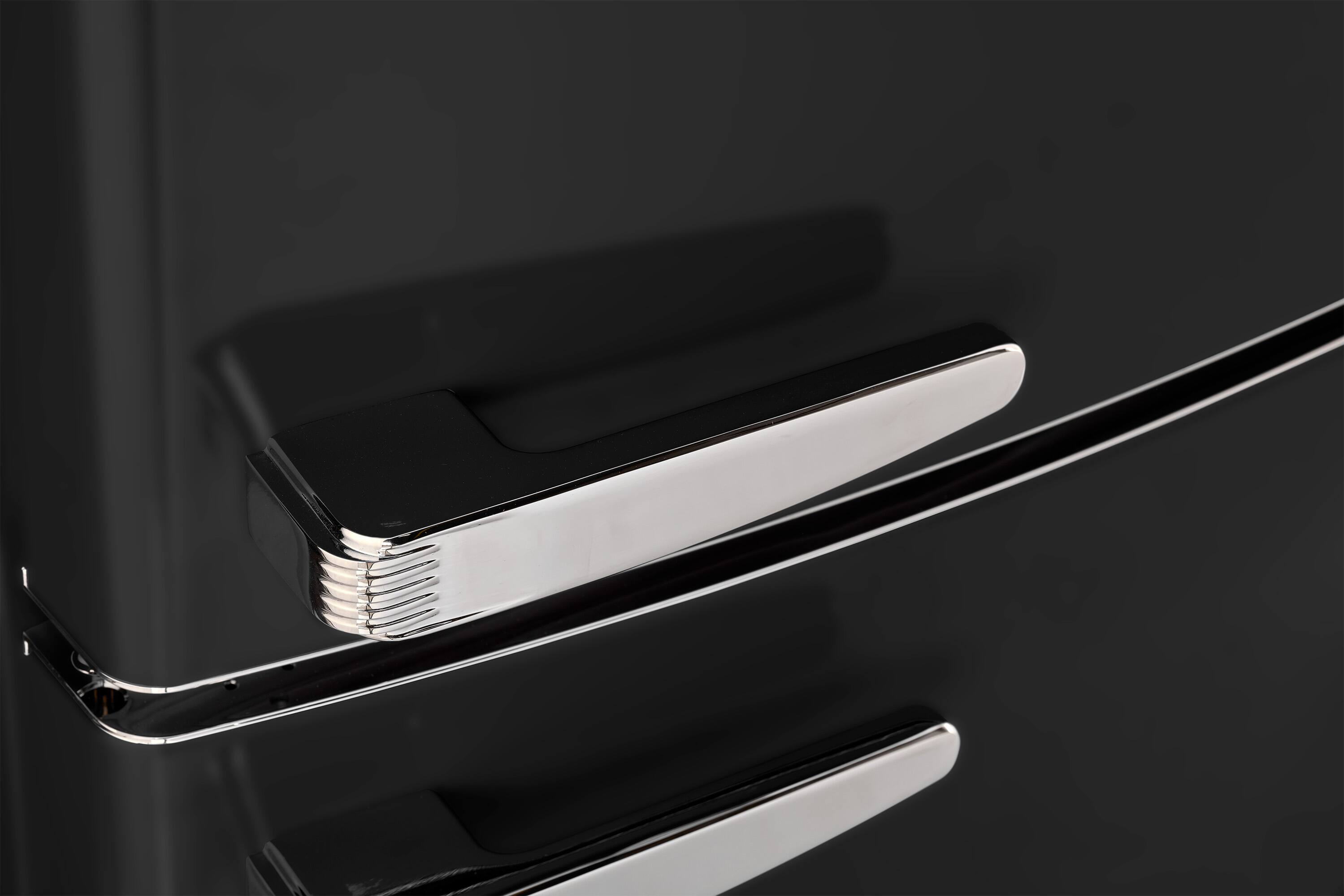 Alt View 9. Unique Appliances - Classic Retro 16.7 cu.ft Bottom Freezer Counter Depth Refrigerator - Matte Black.