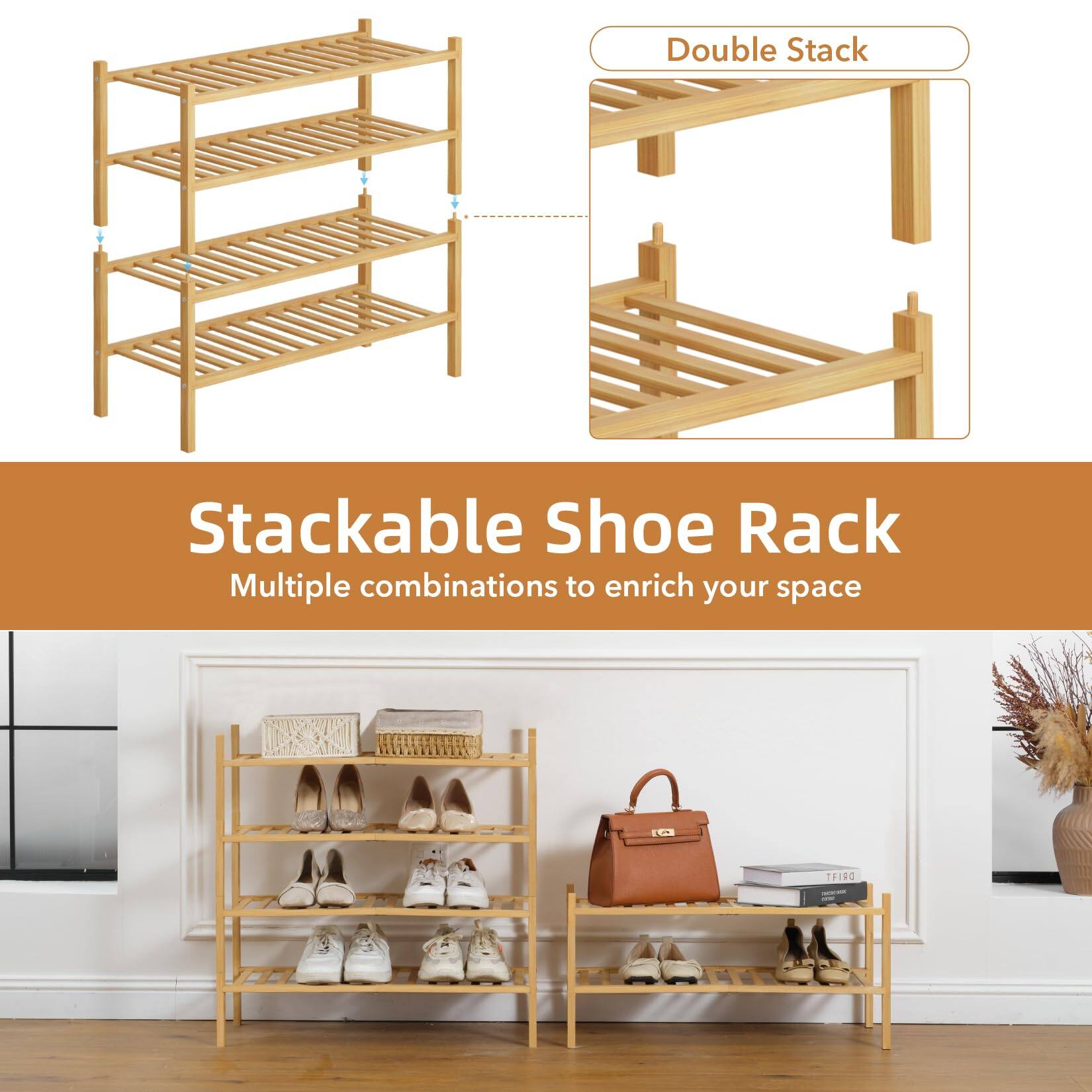 Double Stack

Stackable Shoe Rack

Multiple combinations to enrich your space