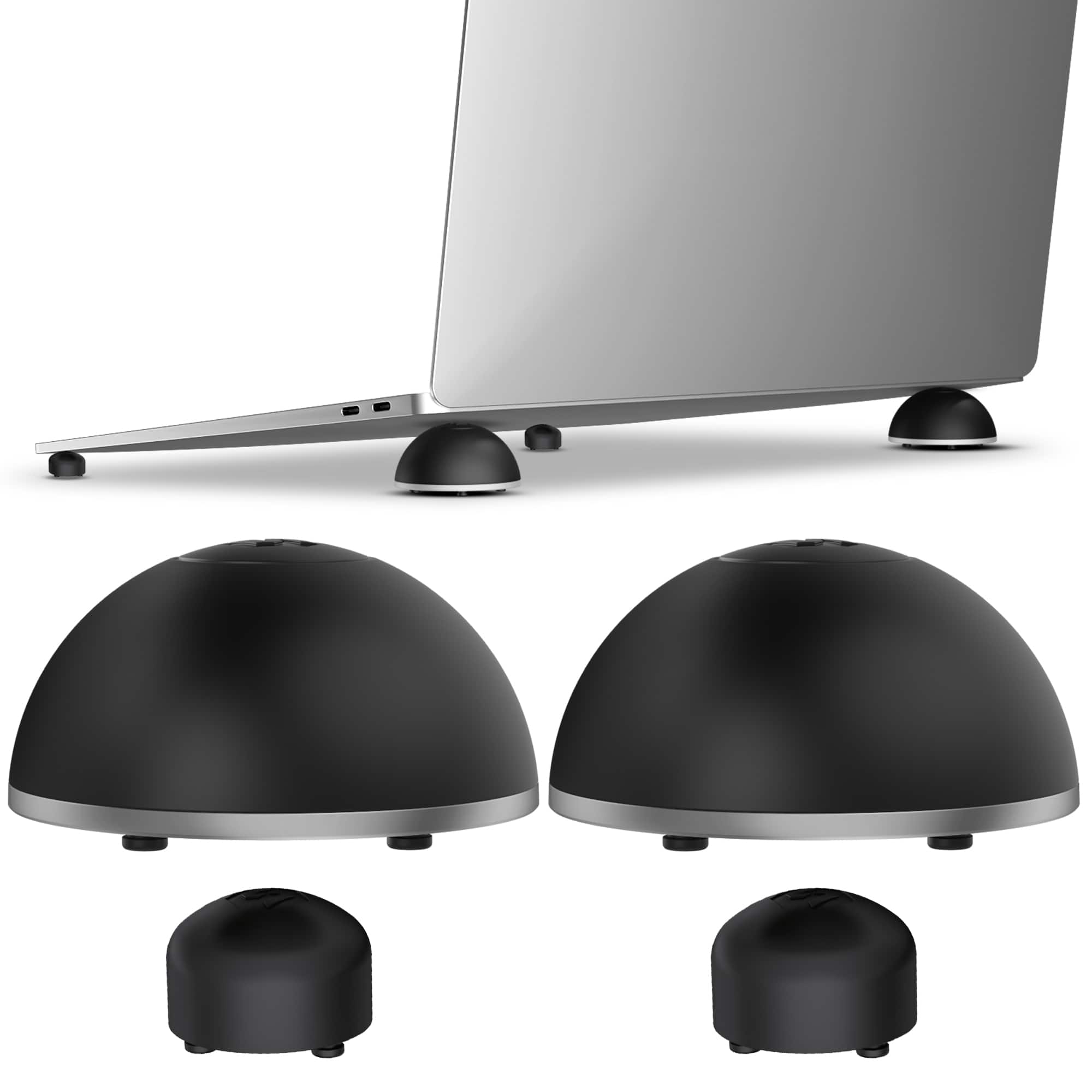 Purely - BL2 Portable Magnetic Ball Laptop Stand Cooling Pad - Silver