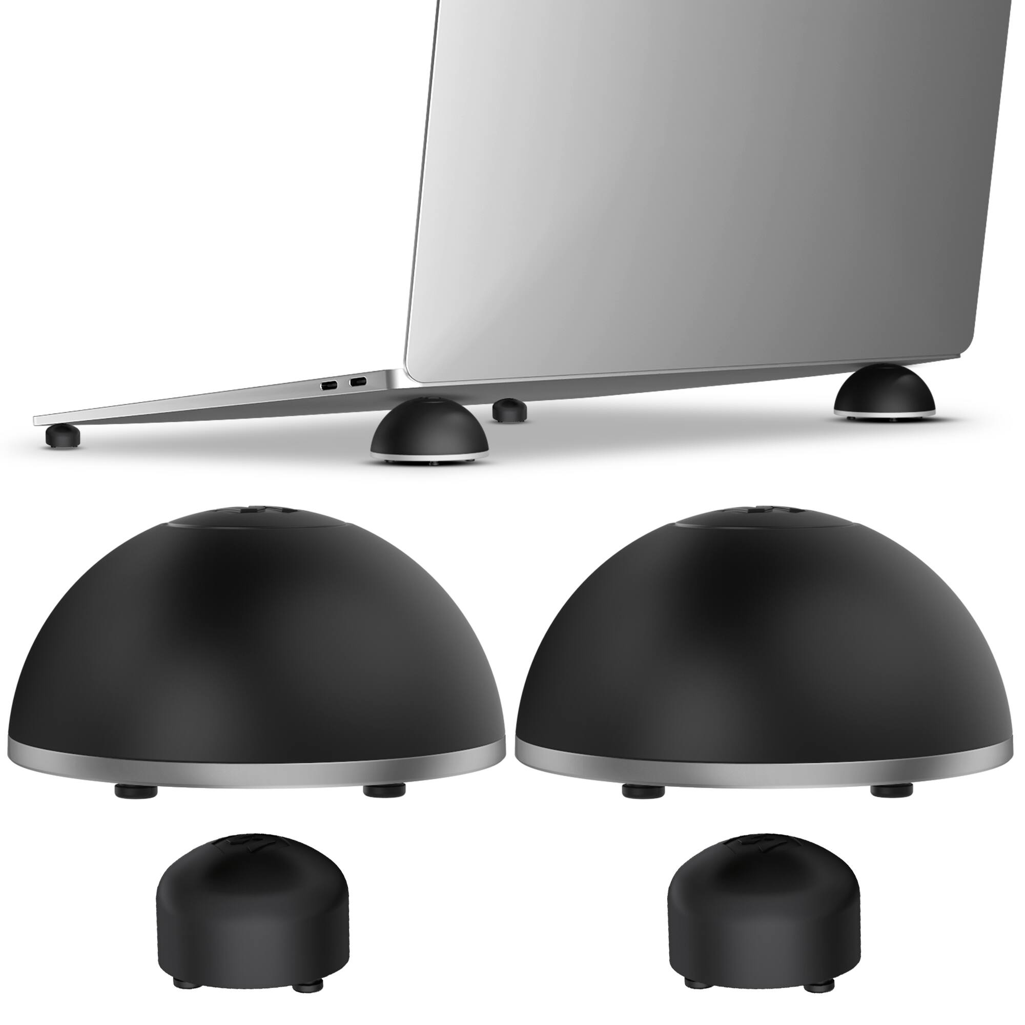 Purely - BL2 Portable Magnetic Ball Laptop Stand Cooling Pad - Silver