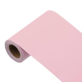Unique Bargains - Decorative Peel and Stick Wallpaper 197"x3.9" Solid Color Vinyl Self Adhesive for Home Wall Covering - Cherry Pink