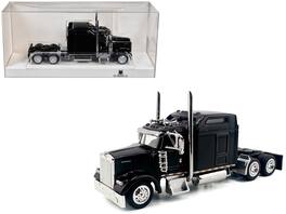 HO Logistics Replicas - Kenworth W900L Truck Tractor with Sleeper Cab Black 1/87 (HO) Scale Plastic Model Car by HO Logistics
