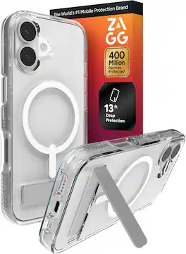 ZAGG - Crystal Palace Snap MagSafe Compatible Case w/ Kickstand for Apple iPhone 17 - Clear
