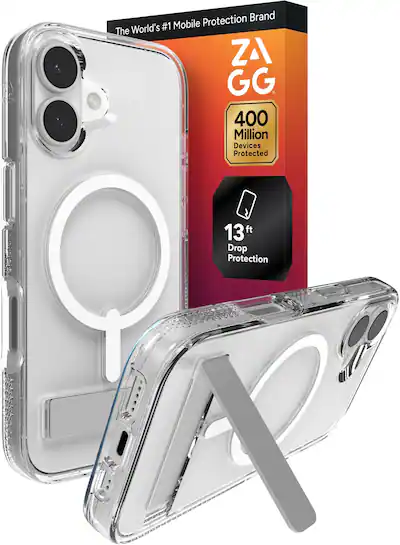 ZAGG Crystal Palace Snap MagSafe Compatible Case w/ Kickstand for Apple iPhone 17 Clear 702318860 - Best Buy ZAGG Crystal Palace Snap MagSafe Compatible Case w/ Kickstand for Apple iPhone 17 Clear 702318860 - Best Buy