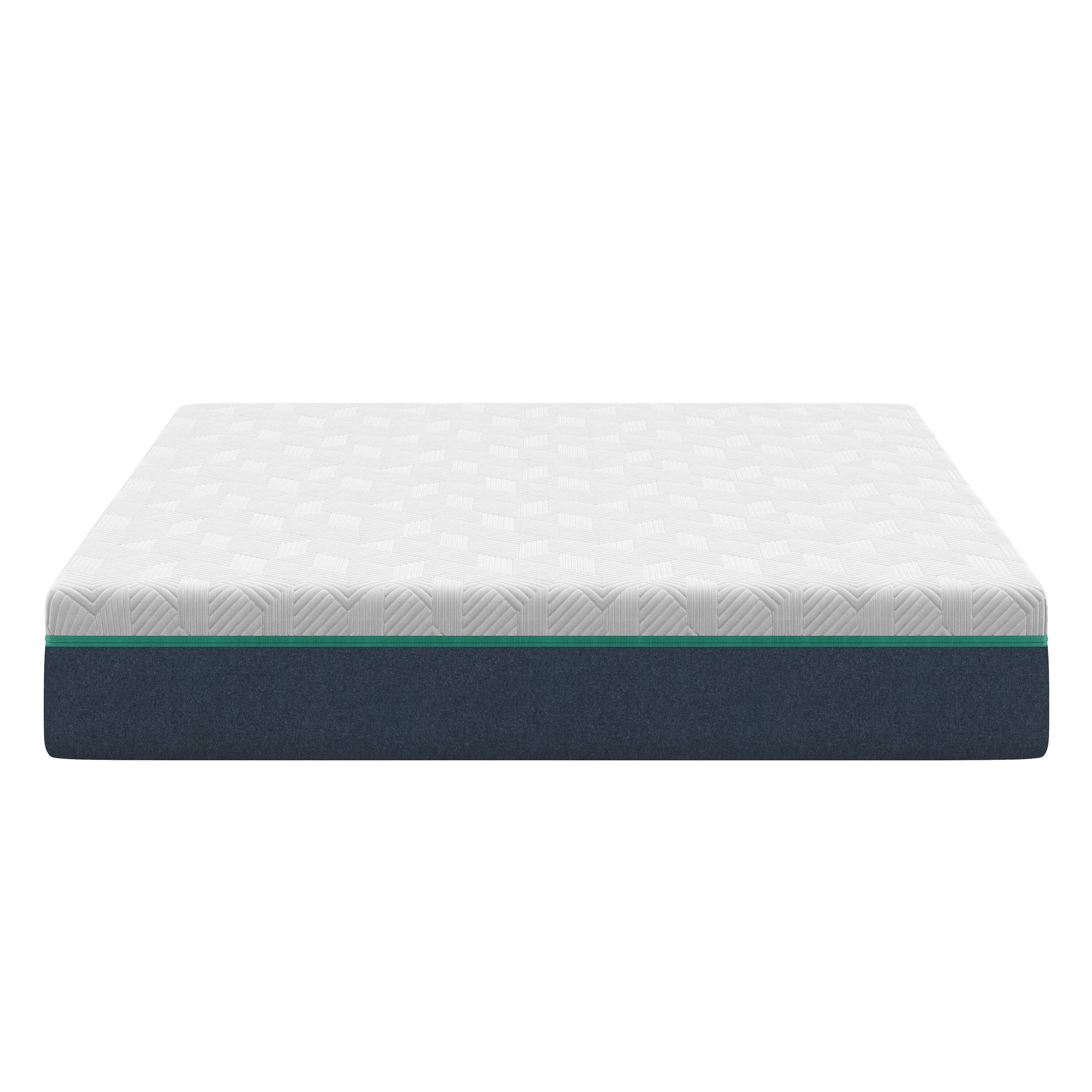 Alt View 1. Nautica - 10” Invigorate Memory Foam Mattress - WHITE/GREY.