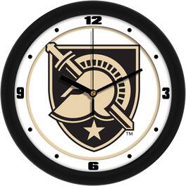 MpDirect - Army Black Knights 11.5'' Suntime Premium Glass Face Traditional Logo Wall Clock - Multicolor