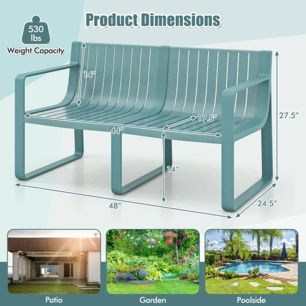 Product Dimensions  
530 lbs Weight Capacity  
14" x 44" x 17.5" x 27.5" x 14" x 48" x 24.5"  
Patio Garden Poolside