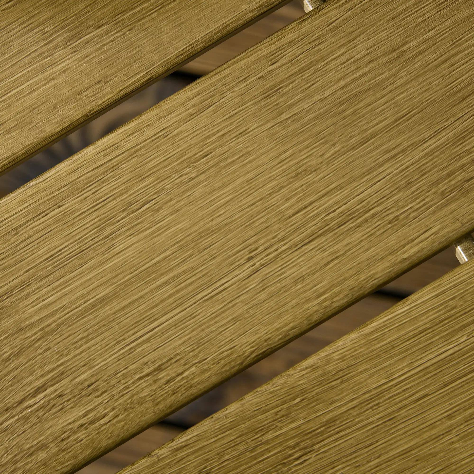 Alt View 1. Resenkos - Resenkos Wicker Patio Table Set, Solid Steel Frame, Wood Grain-Inspired Coating, Brown - Brown.