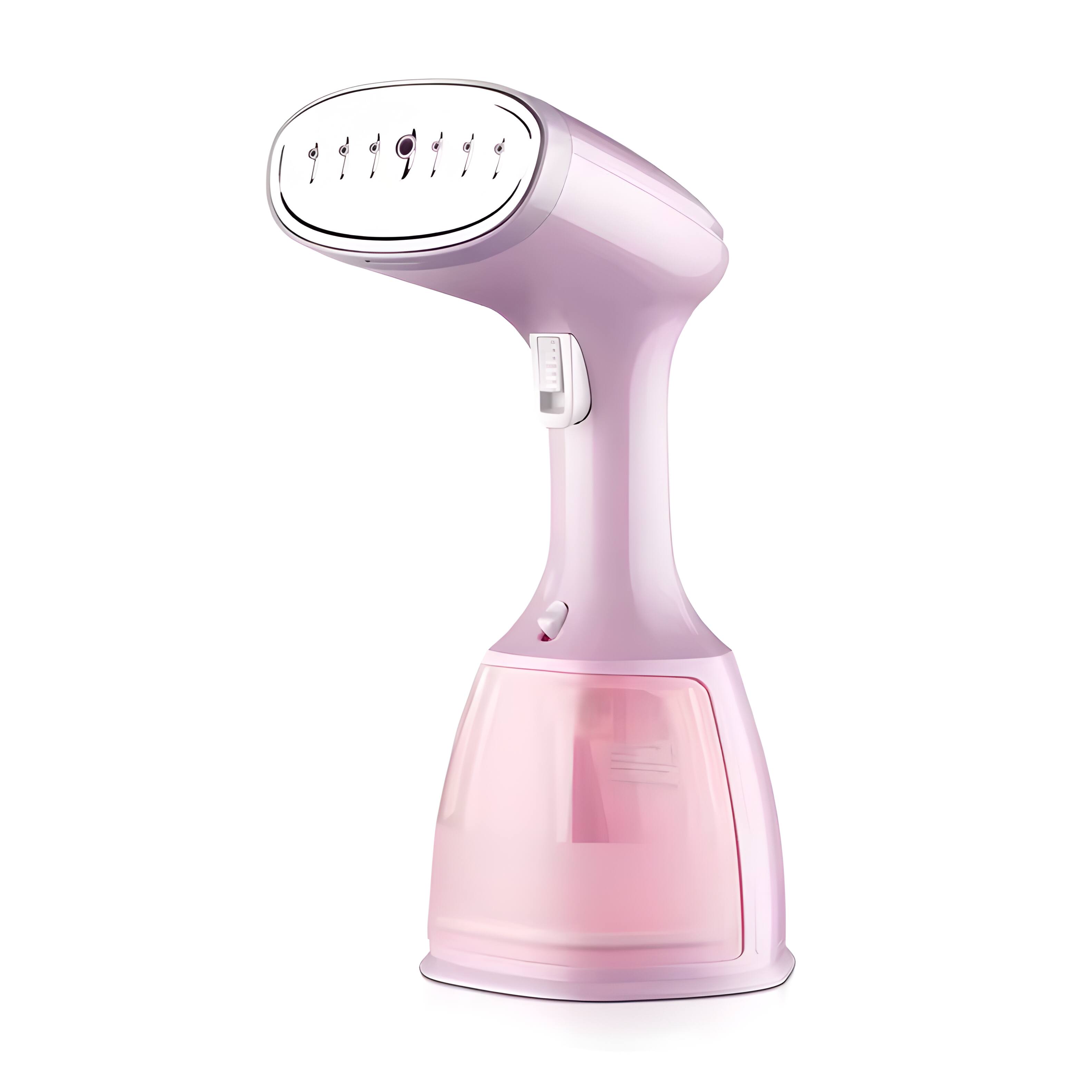 Front. Cluzine - Handheld Garment Steamer, 350ml Detachable Tank, 7-Hole Nozzle, for Home & Travel - Grey.