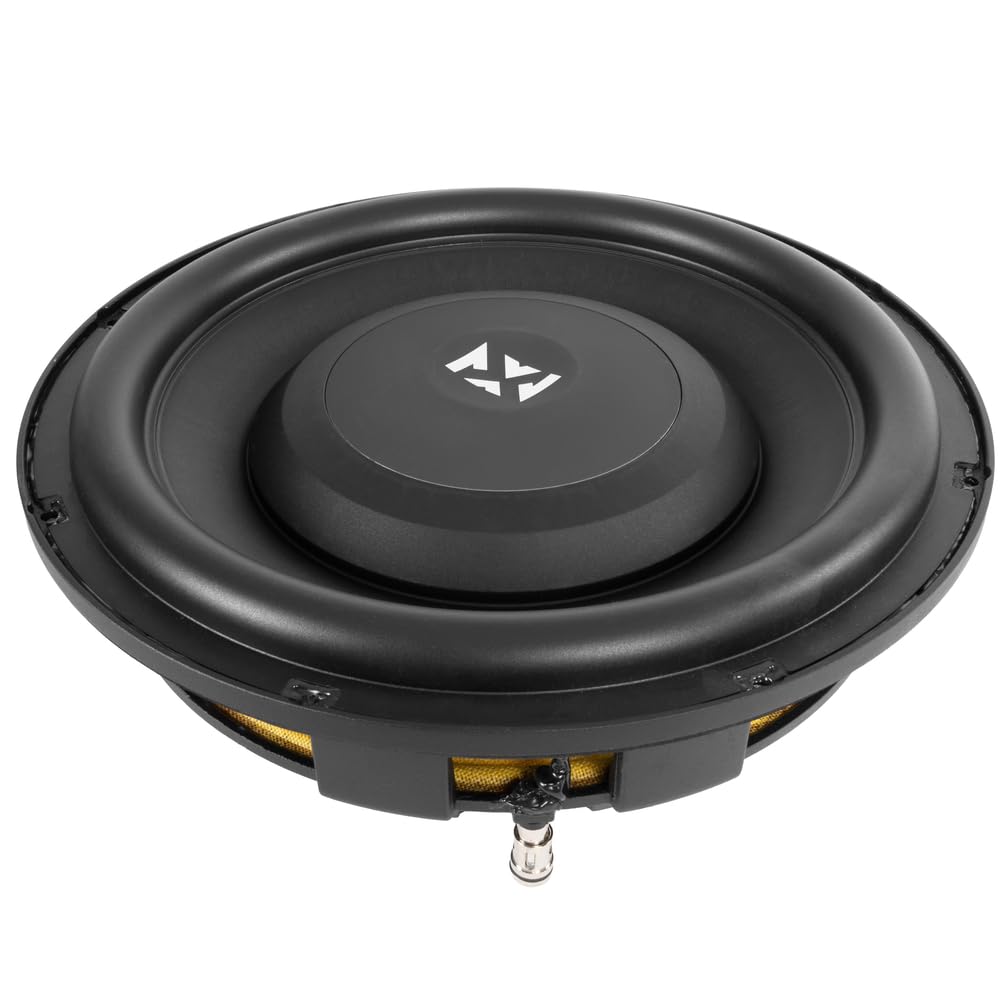 Alt View 2. NVX - NVX SQW124 1200W Peak (600W RMS) SQ-Series Shallow-Mount 12" Dual 4-Ohm Subwoofer.