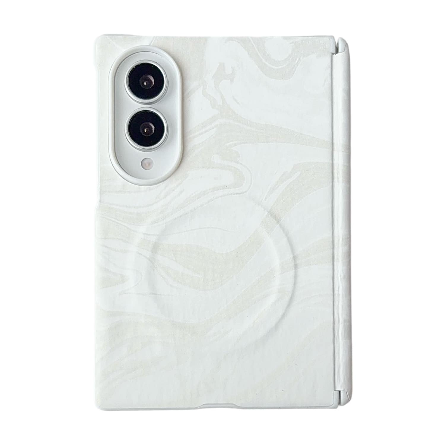 Dteck - Hinge Case for Samsung Galaxy Z Fold8,PU Leather Slim Back Cover,No Front Frame Heat Dissipation Magnetic Case - Beige price history on PriceWatchPro