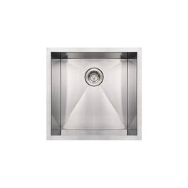 Whitehaus - Noah's Collection Brushed Stainless Steel Commercial Single Bowl Undermount Sink - Silver