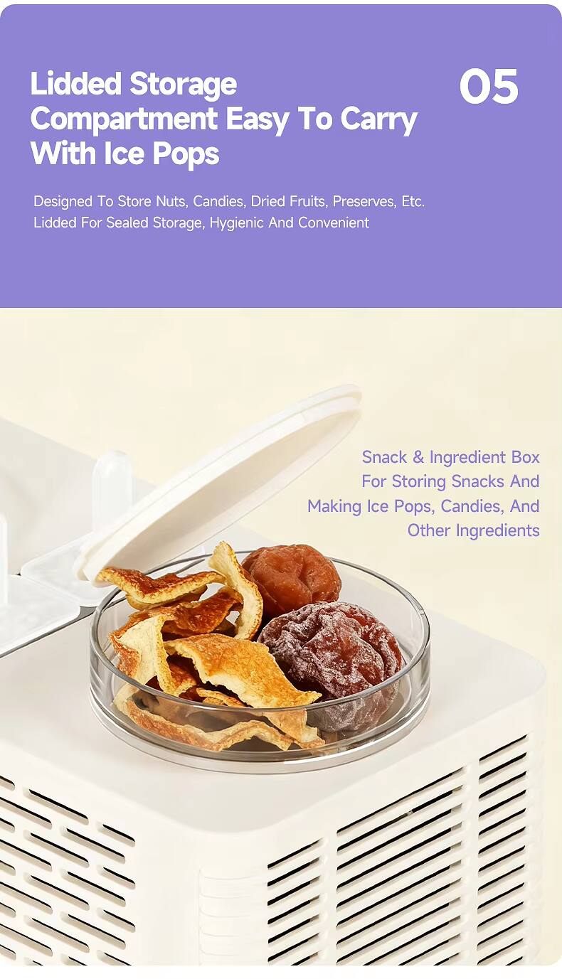 Lidded Storage Compartment Easy To Carry With Ice Pops 05 Designed To Store Nuts, Candies, Dried Fruits, Preserves, Etc. Lidded For Sealed Storage, Hygienic And Convenient Snack & Ingredient Box For Storing Snacks And Making Ice Pops, Candies, And Other Ingredients