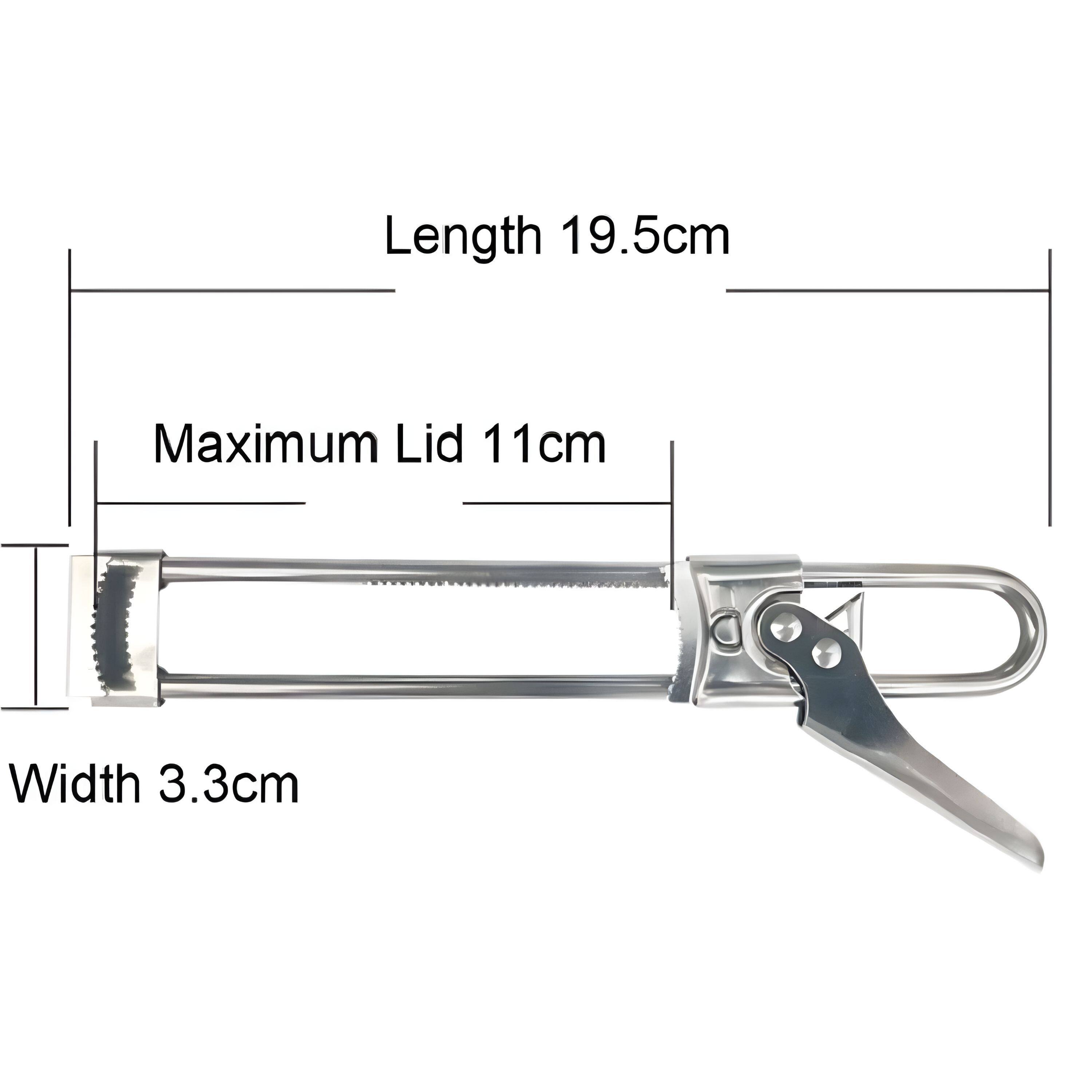 Length 19.5cm  
Maximum Lid 11cm  
Width 3.3cm
