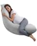 VEVOR - Pregnancy Pillows for Side Sleeping, L-Shaped Maternity Pillow for Pregnant Women, Soft & Breathable - Light Gray