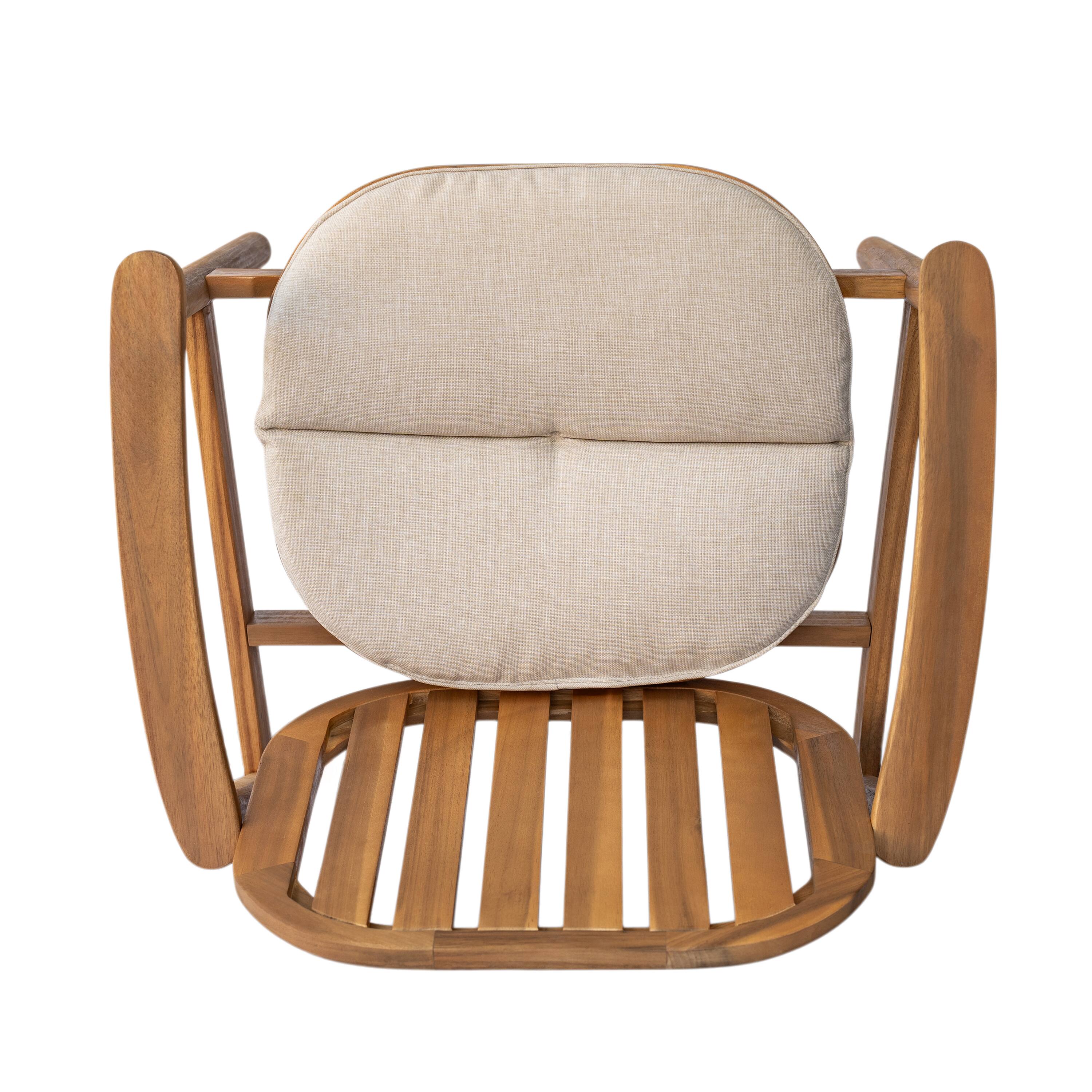Alt View 5. Mondawe - Set of 2 Dining Chair With Cushion - Teak+ Beige.