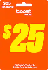 $25 Re-Boost Boost Mobile $25 Add Funds To Your New Or Existing Boost Mobile Account