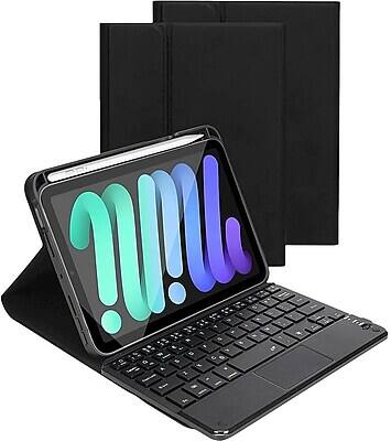 Alt View 2. SaharaCase - iPad mini A17 Pro & 6th Generation 2021 Protection Bundle, Keyboard Folio Case with Tempered Glass - Black.