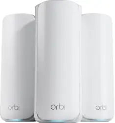 NETGEAR - Orbi 870 Series BE21000 Tri-Band Mesh Wi-Fi 7 System (3-pack) - White - Front_Zoom