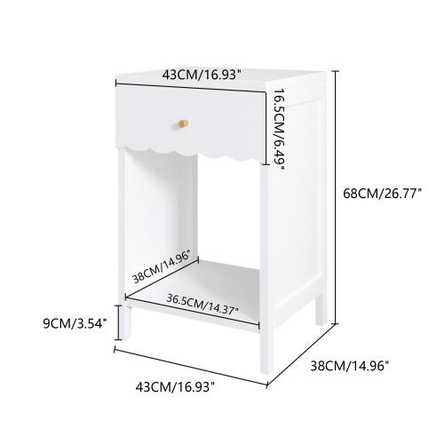 43CM/16.93"  
16.5CM/6.49"  
68CM/26.77"  
38CM/14.96"  
36.5CM/14.37"  
9CM/3.54"