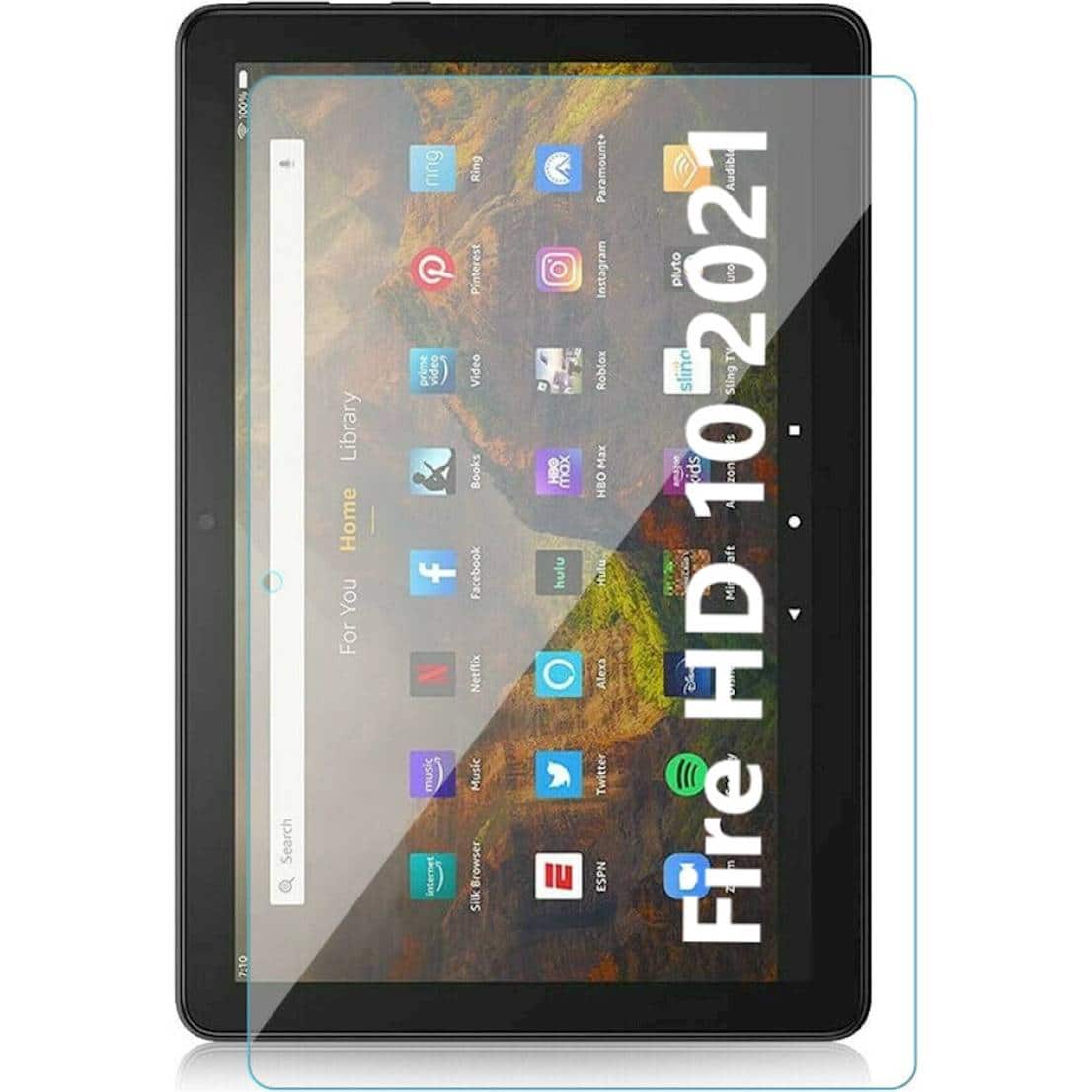 Front. SaharaCase - ZeroDamage Tempered Glass Screen Protector for Amazon Fire HD 10 and HD 10 Plus (2021) - Clear.