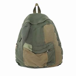 Cozy Serene - Vintage Aesthetic Canvas Backpack For Women Men Hippie Green Small Rucksack Boho Grunge Bags Lightweight Day Pack - Default