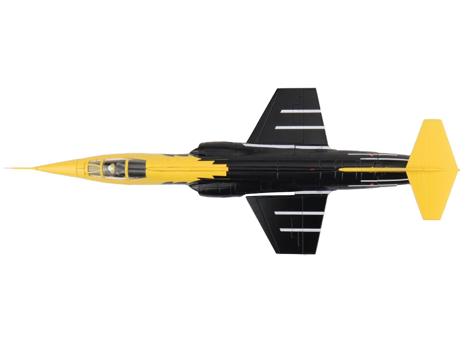 Back. Hobby Master - Lockheed F-104G Starfighter JaboG 33 Farewell 1985 Luftwaffe German Air Force Air Power Series Fighter 1/72 - Yellow, Black.