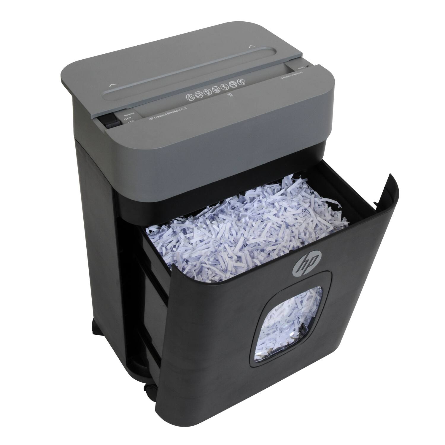 Alt View 12. HP - 8-Sheet Crosscut Paper Shredder.