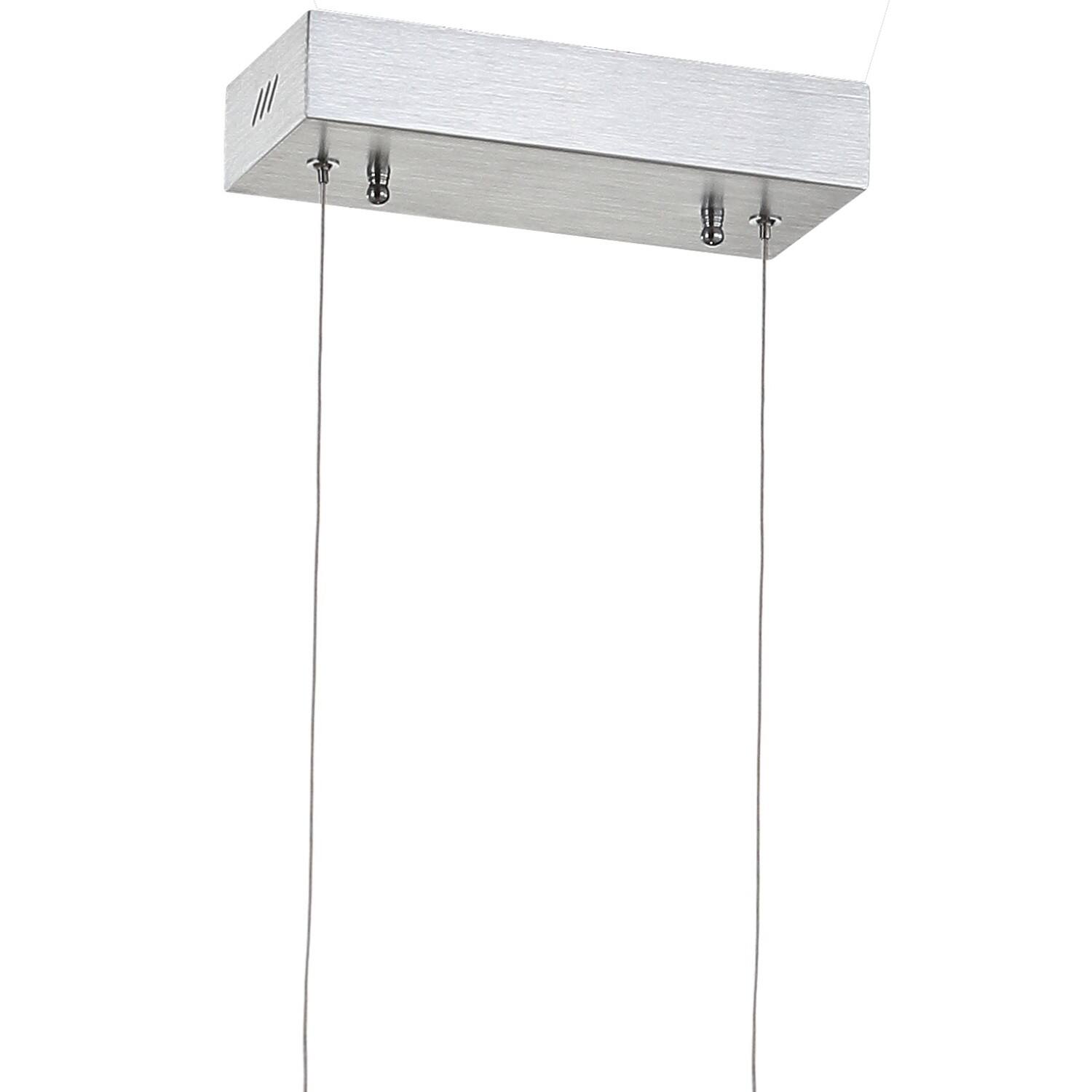 Alt View 5. Jonathan Y - Draper 40" Dimmable Adjustable Integrated LED Metal Linear Pendant, Brushed Aluminum - Brushed Aluminum.