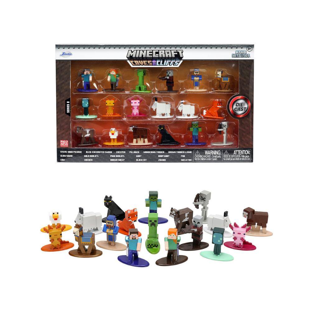 Jacti MINECRAFT CAVES CLIFFS 1 MAND METALFIGS - SERIES DIE: CAST K mo FO STERESS PLAROE .. .1 Suaes EMEEPER PLLEGES - O SR L TE POS LETS LOE 1E m - - ... LNT .E. E ET E  1LE WARNING: ATTENTION: FHE POGGHR Snlant a YOr PO D Y