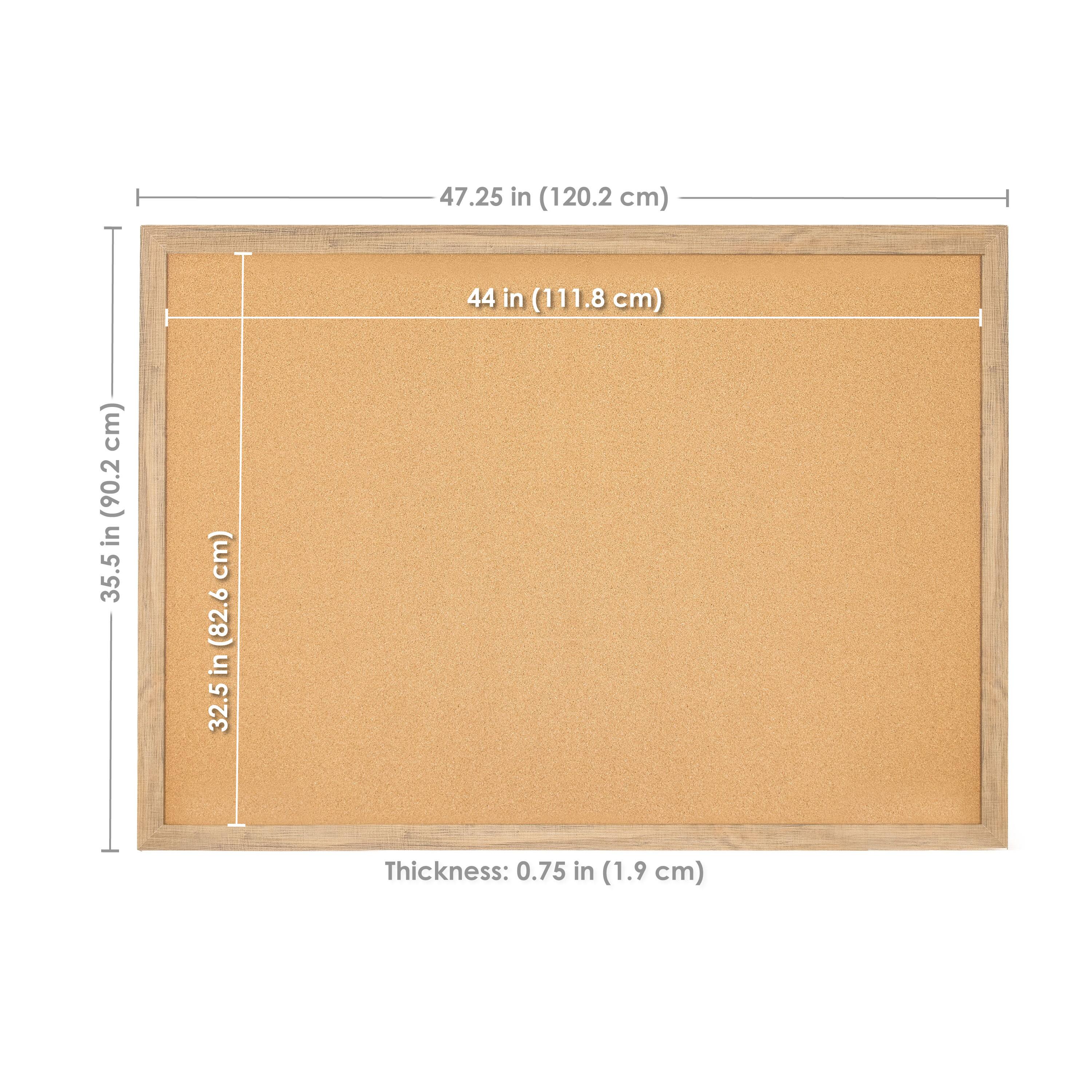 47.25 in (120.2 cm)  
44 in (111.8 cm)  
35.5 in (90.2 cm)  
32.5 in (82.6 cm)  
Thickness: 0.75 in (1.9 cm)