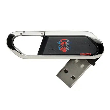 Front. Keyscaper - Marvel Sigil USB 64GB Clip Style Flash Drive - Sam Wilson Captain America.