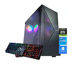 Odyssey Computers - Sahara V1 Gaming Desktop, Intel Core i5 upto 4.1GHz - 16GB RAM - 1TB NVMe SSD - NVIDIA GeForce GTX 1660S WiFi W11P - Black