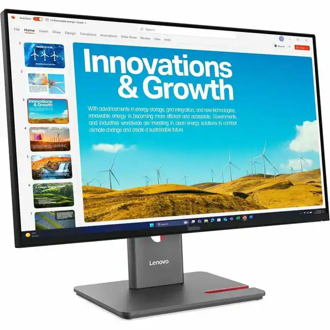 Lenovo - ThinkVision P24QD-40 24" Class Webcam WQHD LED Monitor - 16:9 - Eclipse 23.8" Viewable - In-plane - Black
