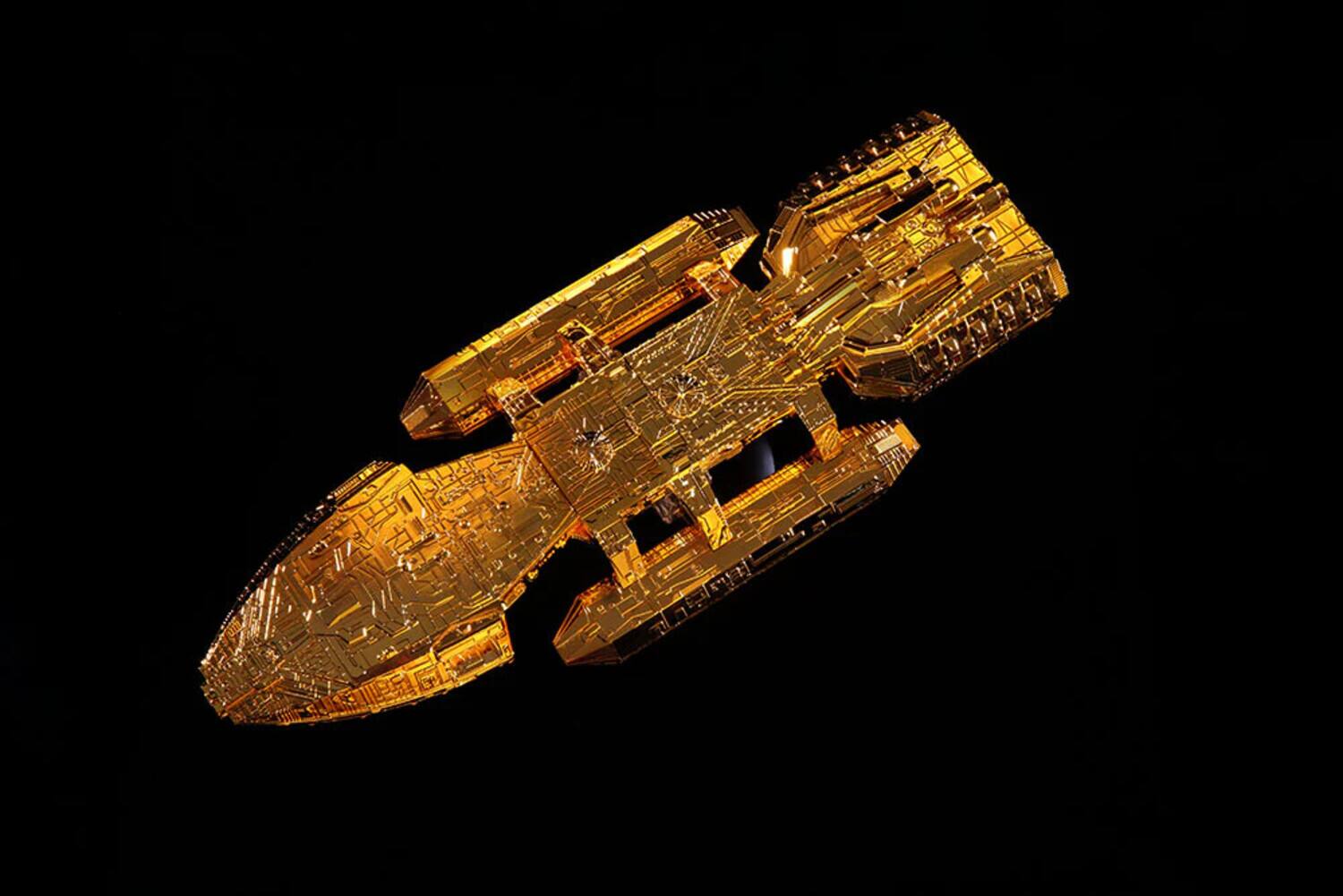 Alt View 2. PopMarket - Battlestar Galactica - Limited Edition Gold Classic Galactica Gold Die-Cast 10.5" Ship   - COLLECTIBLES - Multicolor.